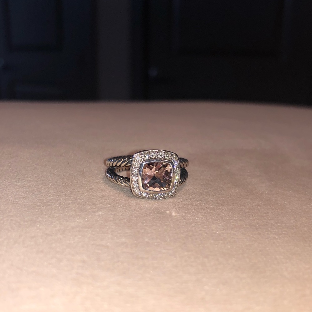 David Yurman – Petite Albion w Morganite&Diamonds